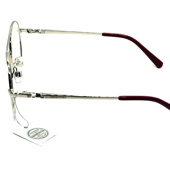NEW SWAROVSKI SK5334 016 Silver Women Pilot Eyeglasses 53mm 17 140